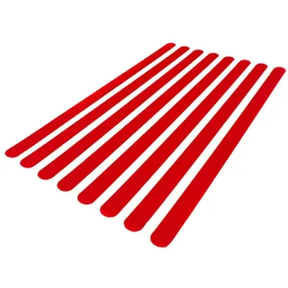 AnTina TAPES® Anti-Rutsch-Streifen für Treppen und Stufen, selbstklebende Aufkleber Alternative zum Treppenteppich, 30x640 mm, 8 Stück (Rot)