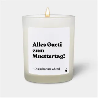 Chatty Candles, Duftkerzen, Duftkerze Flowery Alles Gueti zum Muettertag! - Dis schönste Chind