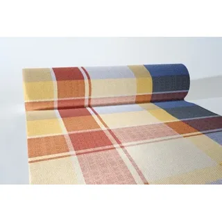 MANK Tischläufer Airlaid Marc in Bordeaux-Blau, 40 cm x 24 m , 1 Stück - Tischtuch Karos Streifen Linien