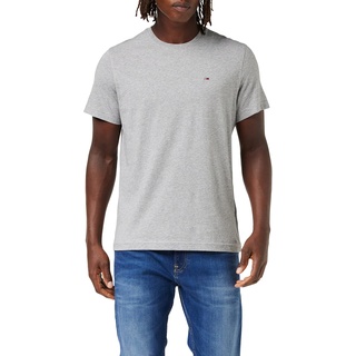 Tommy Hilfiger T-Shirt Herren Kurzarm TJM Original Slim Fit, Grau (Light Grey Heather), L