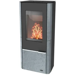 Fireplace ELITE OREGON Kaminofen 6 kW Stahl Schwarz Speckstein Naturstein K6901