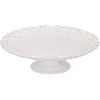 La Porzellan Weiß - Etagere für Valentinstag, durchbohrt in Geschenkbox, Hausmöbel, Küche - Porzellan, Ø 26 cm