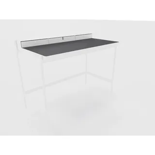PS 20 Sekretär/Schminktisch Signalweiß (RAL 9003) Linoleum Schwarz