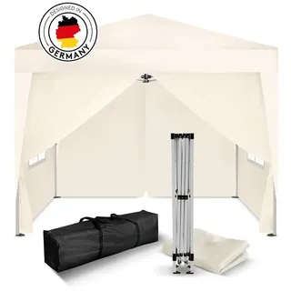 Kronenburg Handel Faltpavillon 2 x 2 m inkl. 4 Seitenteile Champagner