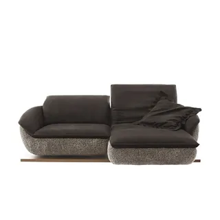 KOINOR Eckcouch Leder 3-Sitzer Blau