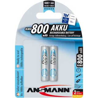 Ansmann NiMH Akku Micro AAA 800 mAh 2er Blister