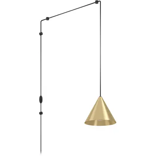 EGLO Narices 1-flg. 18 cm messing gebürstet schwarz