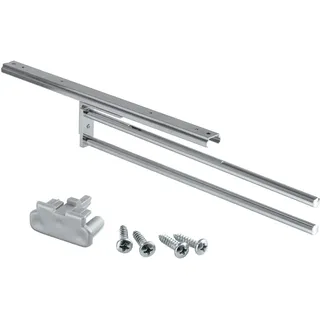 Gedotec Handtuchhalter | H6008 | Handtuchauszug 2-armig ausziehbar | 1 Stück | Geschirrtuchhalter Länge 465 mm Chrom Poliert | Bad & Küchen-Schrank Handtuchreling schwenkbar 90° | Made in Germany