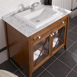 Villeroy & Boch Hommage Waschtischunterschrank mit Waschtisch, 2 Türen und 1 Auszug, 897963R1