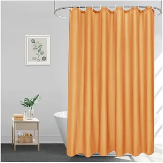 LuxusKollektion Duschvorhang Duschvorhang Textil 180x200 Orange Breite 180 cm orange 180 cm x 200 cm