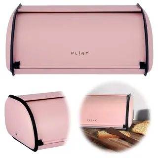 LS-LebenStil Vintage Brotkasten Rosa Rose 34cm Metall Retro Brotbox mit Roll-Deckel Aufbewahrungskorb Lüftungslöcher Aufbewahrungsbox Nostalgie Brotkorb zum Frischhalten