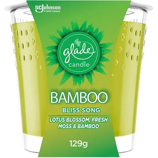 Glade Duftkerze Bamboo Bliss Song im Glas erfrischender Raumduft