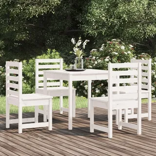 vidaXL Garten-Essgruppe 5-tlg. Weiß