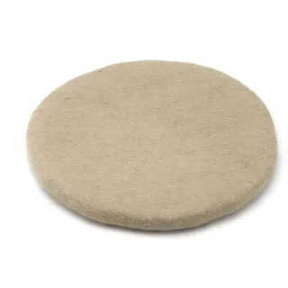 feelz Filzkissen Sitzkissen rund Filz Verschiedene grau- und naturtöne 100% Wolle 35 cm Höhe 2-3 cm Handarbeit (Beige)