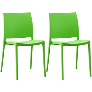 CLP Gartenstuhl Meton 42 x 42 x 81 cm grün 2 St.