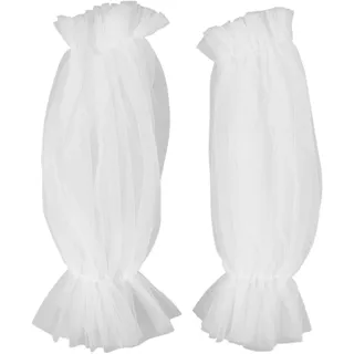 DEARMAMY Abnehmbare Puffärmel Brautkleid Tüll Abnehmbare Ärmel Hochzeitsgeschenk Brautaccessoires Weiß