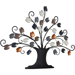 HOFMANN LIVING AND MORE Wanddekoobjekt Wanddekoration (1 St), Baum aus Metall grau