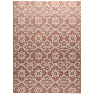 FRAAI | Home & Living In- & Outdoor Teppich - Rio Flower Rosa - 80x150cm | Wetterfest - Polypropylene - Garden / Terrace - Terrasse teppich - Outdoor rug