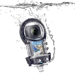 Invisible Dive Case für Insta360 ONE X3, 50m/164FT Unterwasser Wasserdichtes Gehäuse, Unterwasser Tauch Schutzhülle mit Halterung Zubehör