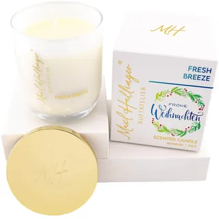 Duftkerze Weihnachts-Geschenk 40h Raumduft, Glas "Frohe Weih..." Hallingers DE
