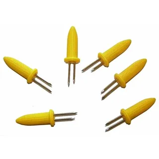 6 x Maiskolbenhalter für Maiskolben grillen Spiesser Stocher Halter