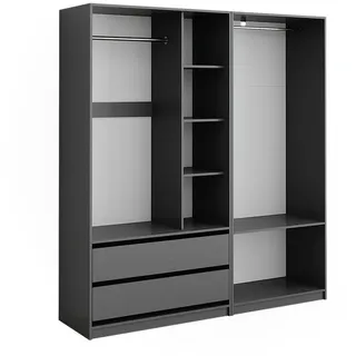 Vicco Kleiderschrank Elmo 80 x 200 x 0 cm Anthrazit