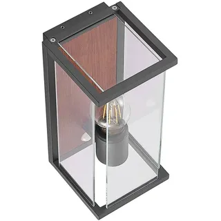LUCANDE Außenwandleuchte Aluminium 29,0 cm mit Bewegungsmelder schwarz
