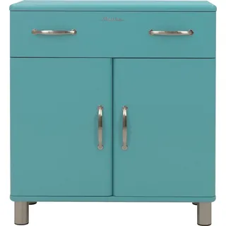 Kommode TENZO "Malibu" Sideboards Gr. B/H: 86 cm x 92 cm, 1, blau (lagoon blue) Kommode mit dem Malibu Logo auf der Schublade, Breite 86 cm