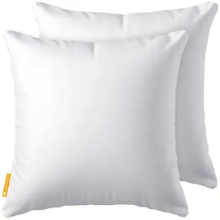 Gentle North Dekokissen 2er Set Kopfkissen - Kissen für Bett und als Dekokissen - Sofakissen, Zierkissen, Dekokissen, allergikerfreundlich weiß 60 cm x 60 cm