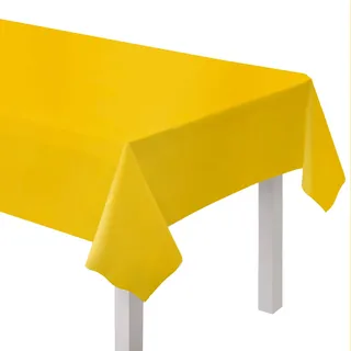 amscan 9915405-205 Gelbe Kunststoff-Tischdecke, Einfarbig