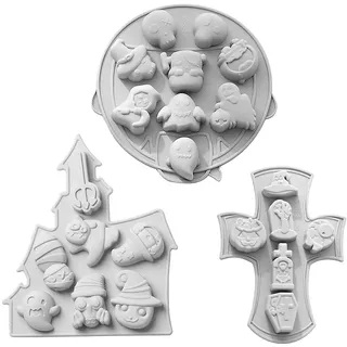 Metamorph Halloween Silikonformen Set Halloween Monster und Symbole zum Backen 3er Set (3 Stk.)