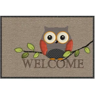 Velvet-welcometeppich Eule 45x75cm - Mercury