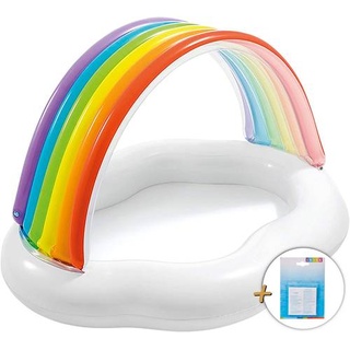 INTEX 57141NP - Baby Pool - Rainbow Cloud (142x119x84cm) + extra Reparaturflicken