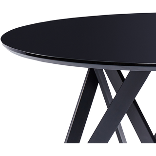 Esstisch schwarz glänzend ⌀ 120 cm rund OXHILL
