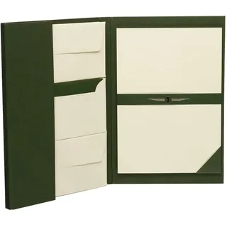 Magni Rössler Paper Royal Briefpapiermappe grün 25 25, A4 DL chamois g
