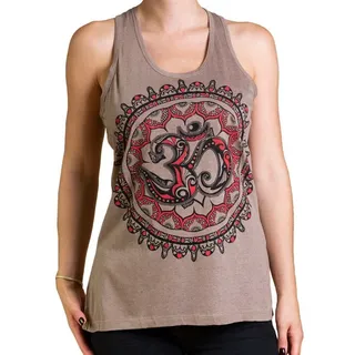 PANASIAM Crop-Top Babu Top Om- oder Hand-Design beige L