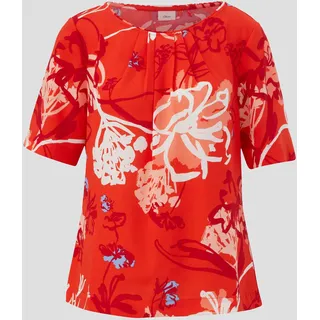 S.Oliver Bluse mit All-over-Print rot