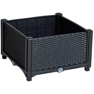 Estexo Blumenbeet Hochbeet 40 x 40 x 26 cm Schwarz