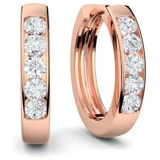 Amoonic Klappcreolen Creolen echt Silber Damen 925 klein Ohrringe nickelfrei Geschenk Frau (inkl. Schmucketui), Creolen in Silber, Gold oder Rosegold vergoldet Geschenk Freundin rosa
