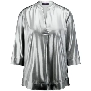 Stehkragen-Bluse BASLER silber, 38