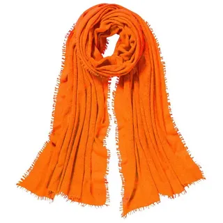 Himalaya Clothing Wollschal Hochwertiger Kaschmir Schal Damen aus edler Merino-Kaschmirmischung, Zeitlos eleganter Damen Schal mit weicher Haptik orange