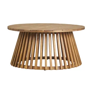 miliboo Nassau Gartentisch Ø 80 x 30 cm Massivholz