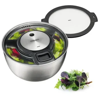 GEFU Salatschleuder Salatschleuder SPEEDWING® Edelstahl Mit Deckel Gro