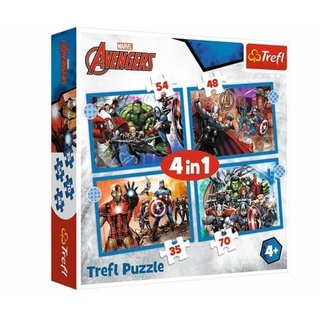 Puzzle 4in1 Avengers, 35/48/54/70 Teile