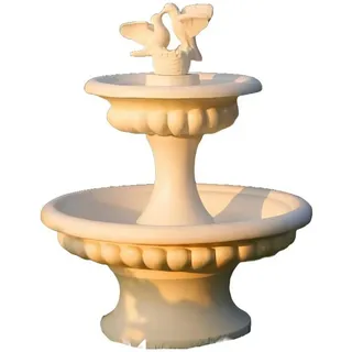 Xlmoebel Gartenbrunnen Skulptur Zierbrunnen aus hochwertigem Material mit Wasserspiel, (Artikel PETRA Z GOLABKAMI 2), Hergestellt in Europa weiß