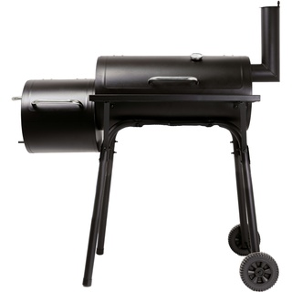 ACTIVA BBQ Smoker Grill Grillwagen Holzkohle mit Feuerbox BBQ Grill Smoker Kombination, Grillwagen Holzkohlegrill mit Smoker, Barbecue