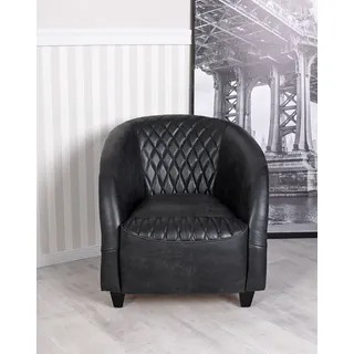 Sessel Vintage Leder Retro Loungesessel Relaxsessel Kaminsessel Ledersessel