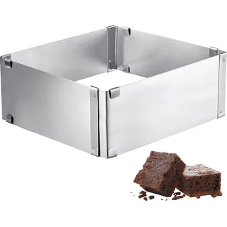 Westmark Backrahmen, Verstellbar: 15,5 - 28 cm, hoch: 8 cm, Rostfreier Edelstahl, Silber, 31332260