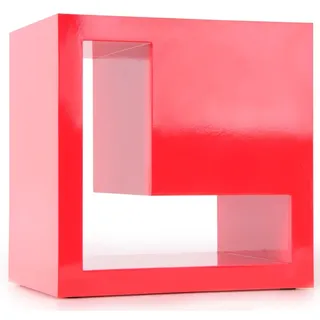 BHP Wandregal 40 x 12 x 10 cm Rot