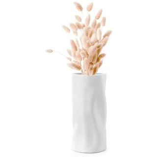 Navaris Dekovase Deko Vase modern weiß - Wohnzimmer Blumenvase - Blumen Vase (1 St) beige